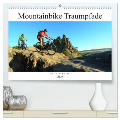 Abbildung von Mountainbike Traumpfade (hochwertiger Premium Wandkalender 2025 DIN A2 quer), Kunstdruck in Hochglanz