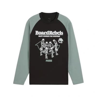 Abbildung von Puma MID90S Langarmshirt Teenager Für Herren Damen Kinder Mit Print Black Größe: 13 14Y