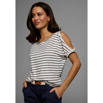 Abbildung von Laura Scott T Shirt, mit Cut Out Effekt an den Schultern
