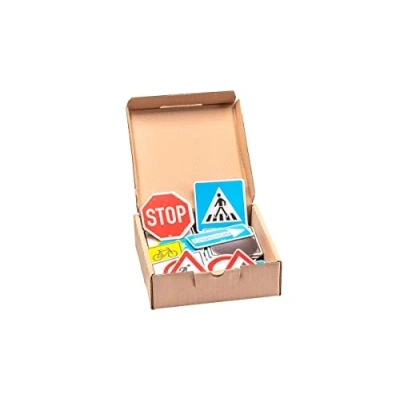 Abbildung von Wissner® aktiv lernen Lernspielzeug Verkehrszeichensatz magnetisch (64 Teile), Verkehrsschilder lernen, MAG Pap