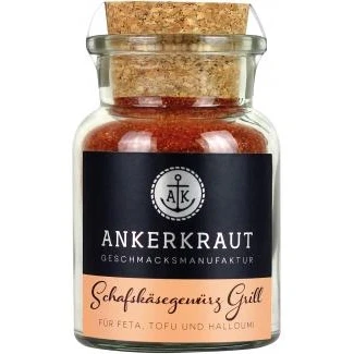 Abbildung von Ankerkraut Schafskäse &amp; Feta Grill Gewürz, Gewürzmischung zum vegetarisch grillen, 95g im Korkenglas
