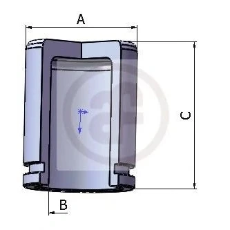 Abbildung von AUTOFREN SEINSA D025280 Kolben, Bremssattel 46 Hinterachse FIAT: Ducato II Pritsche/Fahrgestell, III Kastenwagen