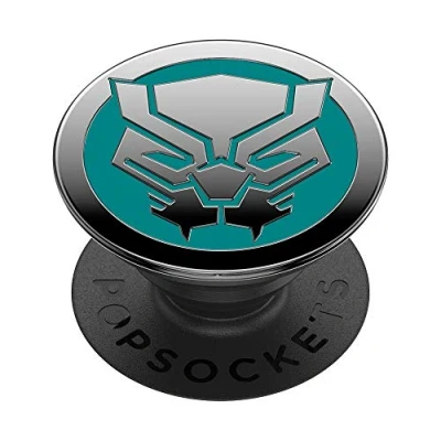 Abbildung von PopSockets Handy Griff Marvel Enamel Schwarz Panther