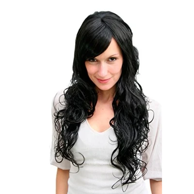 Abbildung von WIG ME UP 9669EL 1B Perücke, schwarz, lang, voluminös ca. 70 cm