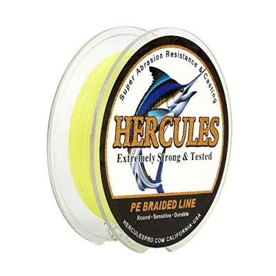 Abbildung von Hercules Super Cast 100m 2000m 109 2196 Yards Geflochtene Angelschnur 6lb 100lb Test für Salzwasser Süßwasser PE Geflecht Fischdraht Superline 4 Stränge