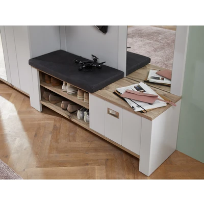 Abbildung von Innostyle Schuhbank &quot;DIJON&quot;, (1 St.), 4 Fächer, 1 Klappe, abnehmbares Sitzkissen