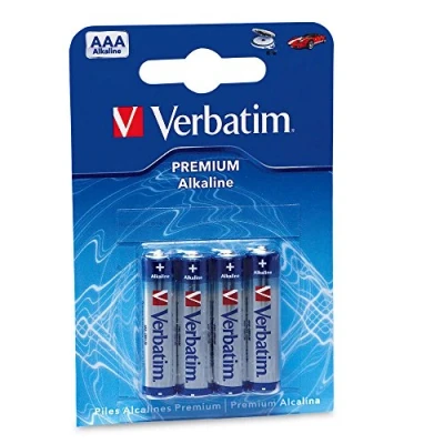 Abbildung von VERBATIM Premium AAA Alkalibatterien, 1,5V, LR03 Micro, Batterien AAA, für MP3 Player, Kamera, Fernbedienung, Rasierapparat uvm, Alkaline Batterie, 4 Stück