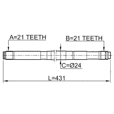 Abbildung von FEBEST 0212 QG15LH Antriebswelle Vorderachse links 431 NISSAN: Almera II Schrägheck