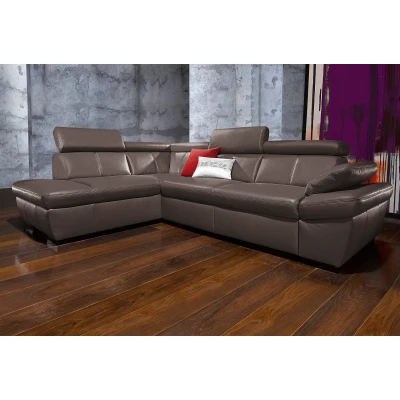 Abbildung von exxpo sofa fashion Ecksofa "Salerno, klassisch modernes Funktionssofa, hoher Sitzkomfort, L Form", inkl. Kopf und Armteilverstellung, wahlweise mit Bettfunktion