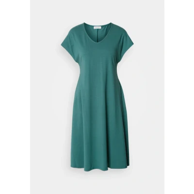 Abbildung von Marc O&#039;Polo Damen Jerseykleid mit Stretch Anteil Knielang, Grün (Summer Pine), XL