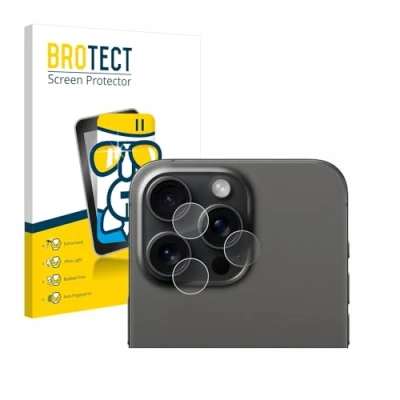 Abbildung von BROTECT Schutzglas für Apple iPhone 15 Pro Max (NUR Kameraschutz) Schutzfolie Panzer Folie Glas [Extrem Kratzfest 9H, Anti Fingerprint,