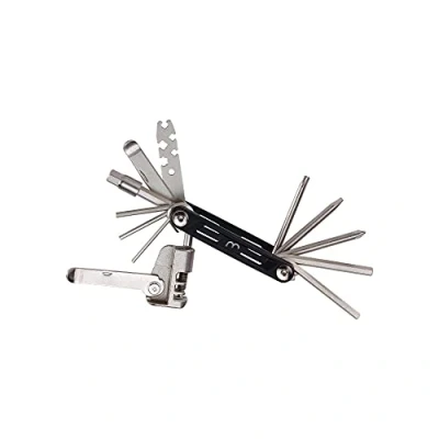 Abbildung von BBB Cycling Fahrrad MaxiFold BTL 141L Fahrradreparatur Werkzeugsatz Mini Set Multifunktionales 18 in 1 faltbares Multitool Aluminium, Black, L
