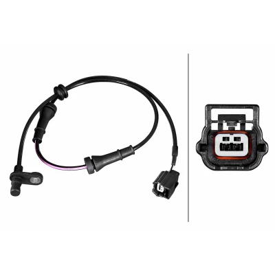 Abbildung von HELLA 6PU 358 217 581 ABS Sensor Hallsensor 2 734 NISSAN: Pulsar Schrägheck