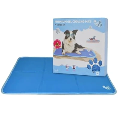 Abbildung von CoolPets Premium Kühlmatte Hund M 75 x 50 cm Kühlung für Hunde Hundematte zum Kühlen rutschfeste Matte Mit Citronella und Eukalyptus