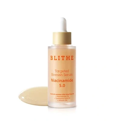 Abbildung von BLITHE Korean Niacinamide Serum Dark Spot Corrector Face Brightening Vitamin B3 for Face, Skin Soothing Cica &amp; Allantoin, Arbutin Tranexamic Acid, 1oz…
