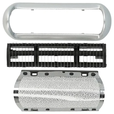 Abbildung von vhbw Kombi Pack Scherteil kompatibel mit Braun PocketGo 575, 570 (Typ 5608) Elektrorasierer, Folie + Messerblock, schwarz/silber