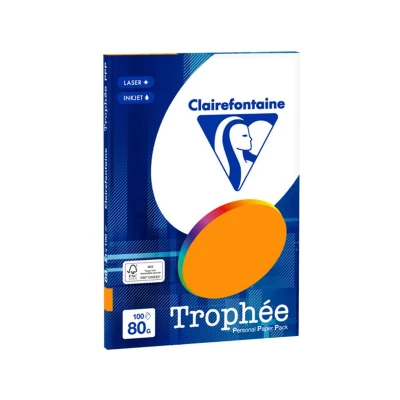 Abbildung von 10 x Clairefontaine Kopierpapier Pollen A4 80g/qm VE=100 Blatt neon or