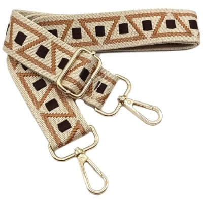 Abbildung von Verstellbarer Schultergurt für Taschen Braun, Taschengurte zum Wechseln, Taschengurt Breit mit Karabiner Gold, 80 130 cm Tragegurt Tasche Damen Schulterriemen, Handtasche, 3.8cm, 1108