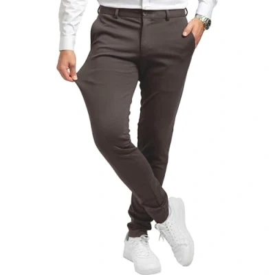 Abbildung von Performance Pants Herren Dunkelbraun (Größe 30W/32L) Stilvolle Hosen Stretch Chino Hose Anzughose Modische Praktische Männer für Business &amp; Freizeit