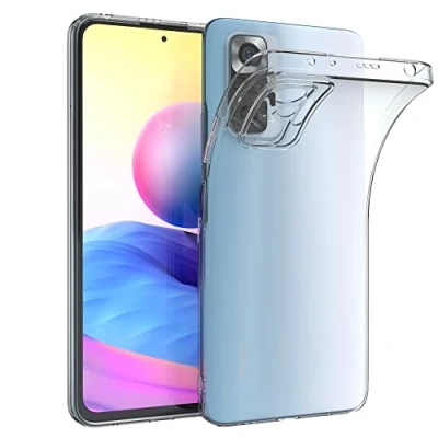 Abbildung von EAZY CASE Hülle kompatibel mit Xiaomi Redmi Note 10 Pro Schutzhülle Silikon, Ultra dünn, Slimcover, Handyhülle, Silikonhülle, Backcover, Durchsichtig, Klar Transparent