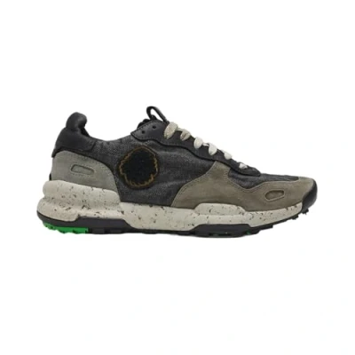 Abbildung von Satorisan Chacrona Linen Casual Sneaker Herren Vintage Leder und Leinen Sportschuhe Farbe Fumo Black Größe 44