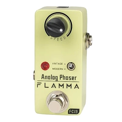 Abbildung von FLAMMA FC13 Phaser Gitarre Pedal Analog Phase Effekte Mini mit Klassisch Vintage Modern Modi True Bypass