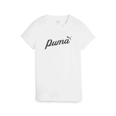 Abbildung von Puma Script TEE Tshirt print, Damen, Größe: Medium, White