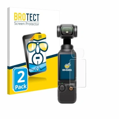 Abbildung von BROTECT (2 Stück Schutzfolie für DJI Osmo Pocket 3 (Display + Linse) Displayschutz Folie Ultra Klar