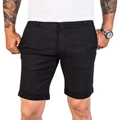 Abbildung von Rock Creek Designer Chino Shorts Herren Short Sommerhose Elegant Bermuda Kurz Herrenhose Anzugsshorts Herrenshorts Bermudas RC 2204 Schwarz W33