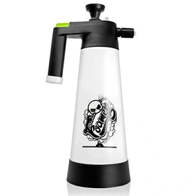Abbildung von NUKE GUYS FOAMER HD ALKA LINE 2 Liter Sprühflasche + 3 verschiedene Schaumdüsen Silikonöl zur Wartung und Pflege der Dichtung Gebrauchsanleitung mit Garantiekarte