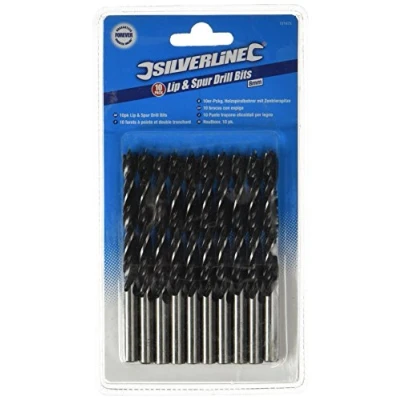 Abbildung von Silverline 721675 Holzspiralbohrer mit Zentrierspitze 8 mm, 10er Pckg.