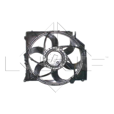 Abbildung von NRF 47216 Lüfter 488 12 400 mit Kühlerlüfterrahmen (Zarge), bürstenloser Motor Steuergerät BMW: X3
