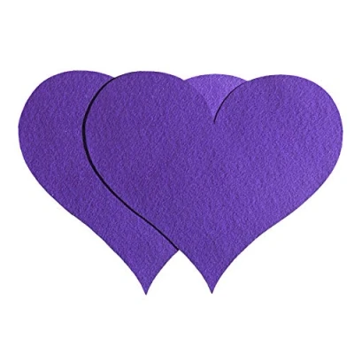 Abbildung von Primaflor Ideen in Textil 2er Set Deko Herzen Lila Podium Hochzeits Valentinstag Herz ca. 33x28cm