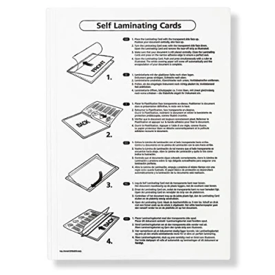 Abbildung von Kaltlaminiertaschen selbstklebend, Laminierfolien aus PET zum Versiegeln und Schützen von Fotos, Speisekarten etc. ohne Laminiergerät, 20er Set, je 225 mm x 312 für A4, transparent