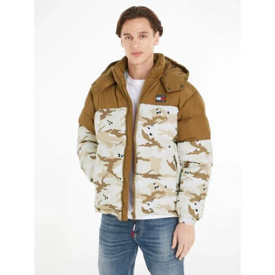 Abbildung von Tommy Jeans Alaska Puffer Daunenjacke, Herren, Größe: 3XL, Woodland beige