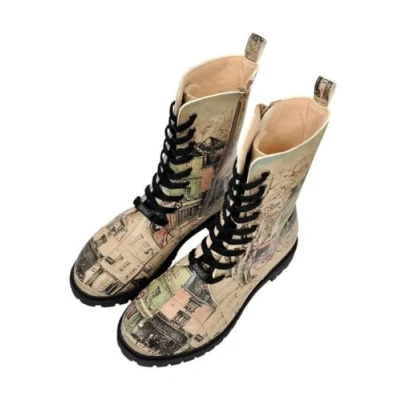 Abbildung von DOGO Damen Zipsy Bonjour Paris Vegan Stiefel / Female Schnürboots