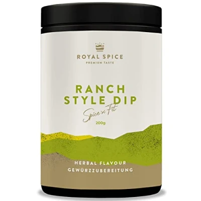 Abbildung von Royal Spice Ranch Style Dip 200g Dressing &amp; Gewürzmischung Mit Buttermilch, Mayonnaise oder Schmand zum leckeren verrühren als Kräuterquark Gewürz
