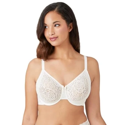Abbildung von Wacoal BH Halo Lace Underwire Bra Elfenbein B 75 Damen