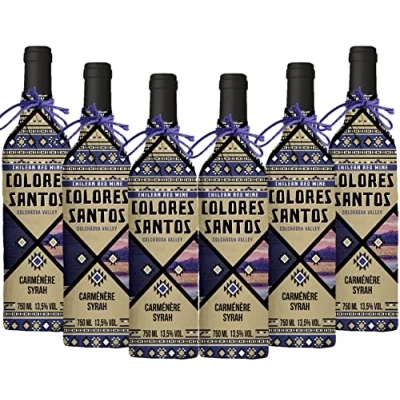 Abbildung von COLORES SANTOS Rotwein aus Chile Colchagua Valley Carmenere, Syrah Wein (6 x 0, 75 L)