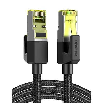 Abbildung von UGREEN CAT 7 Lan Kabel 10000Mbits Netzwerkkabel Ethernet Gigabit RJ45 POE Internet kompatibel mit PS5/4, Switch, Router, Modem, Steam Deck, Xbox usw. (5M)