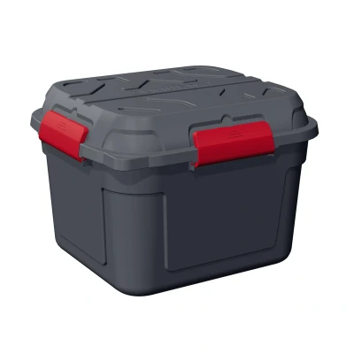 Abbildung von SUNWARE Q Line Wasserdichte Aufbewahrungsbox 90 Liter 601x531x425mm Anthrazit/Rot