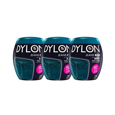 Abbildung von Dylon Neue 350g Jeans Blau Maschinenfarbstoff Aushülsen 3 Pack