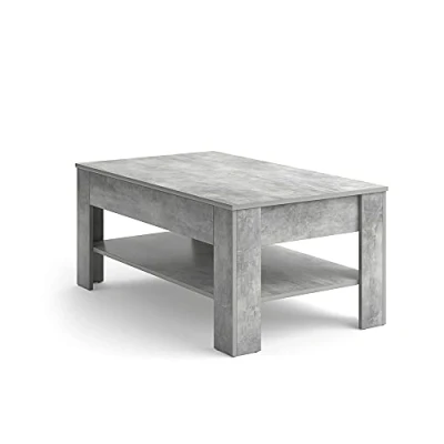 Abbildung von Vicco Couchtisch Milan, Beton, 110 x 48 cm, Drehbar