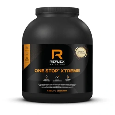 Abbildung von Reflex Nutrition One Stop Xtreme Serious Mass Protein Pulver 2,03kg, Vanilleeis