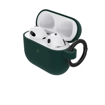 Abbildung von OtterBox Soft Touch Kopfhörer Hülle für AirPods 3. Gen 2021, stoßfeste, sturzsichere, ultraflache, Kratz und Abriebfeste Schutzhülle Apple AirPods, inklusive Karabiner, Dunkelgrün