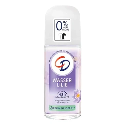 Abbildung von CD Deo Roll On &quot;Wasserlilie&quot;, Deodorant ohne Aluminiumsalze, langanhaltender Schutz für 48 h, empfindliche Haut geeignet, vegan, Körperpflege, 50 ml