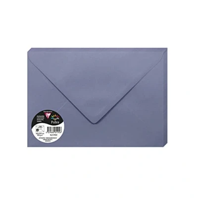 Abbildung von Clairefontaine 5192C Packung mit 20 Umschlägen Pollen Format C5 16,2x22,9 cm, 120g, gefüttert, ideal für Einladungen und Korrespondenz, Premium glattes Papier, Vergissmeinichtblau, 1 Pack