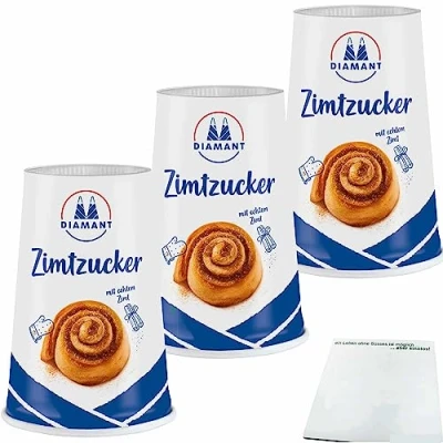 Abbildung von usy Bundle für Diamant Zimtzucker mit echtem Zimt 3er Pack (3x200g Streuer) + Block