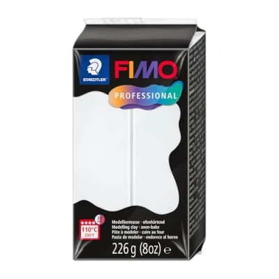 Abbildung von STAEDTLER FIMO professional 8042 ofenhärtende Modelliermasse, speziell für Profis und Künstler, Einzelprodukt weiß, 0