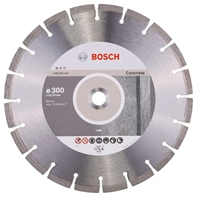 Abbildung von Bosch Professional 1x Diamanttrennscheibe Standard for Concrete (für Beton, Porenbeton, Ø 300 x 22,23 3,1 10 mm, Zubehör für Winkelschleifer)